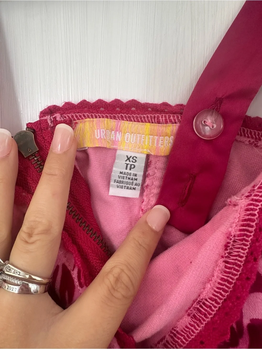 Urban Outfitters Raspberry Pink Velvet Bustier Top